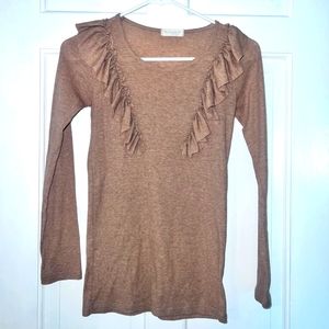 Korean Brand brown lace shirt